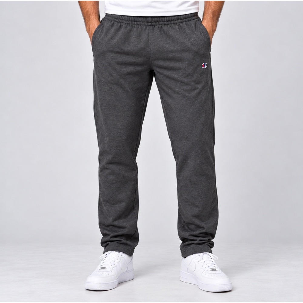 Champion Sweatpants M Charcoal Grey Good Straight Leg Athletic Joggers
